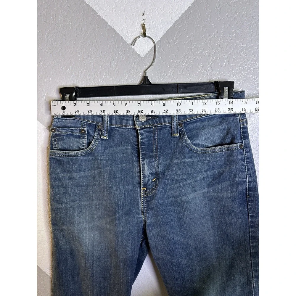 Levi's 502 Mens Denim Blue Jeans Taper Fit Slim Stretch 30x32 (30x30) - Picture 8 of 10